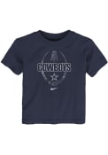 Dallas Cowboys Toddler Football Icon T-Shirt - Navy Blue