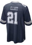 Ezekiel Elliott Dallas Cowboys Nike Road Game Football Jersey - Navy Blue