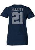 Ezekiel Elliott Dallas Cowboys Womens Dallas Cowboys Apparel Ashlee T-Shirt - Navy Blue
