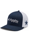 Dallas Cowboys Columbia 2 Tone PFG Mesh Flex Hat - Navy Blue