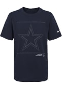 Dallas Cowboys Youth Nike Team Issue T-Shirt - Navy Blue
