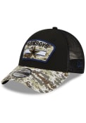 Dallas Cowboys New Era 2021 Salute to Service Trucker 9FORTY Adjustable Hat - Black