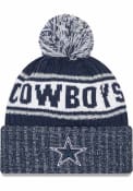 Dallas Cowboys New Era Marl Cuff Knit - Navy Blue