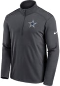 Dallas Cowboys Nike PACER 1/4 Zip Pullover - Charcoal