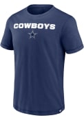 Dallas Cowboys ICONIC COTTON SLUB Fashion T Shirt - Navy Blue