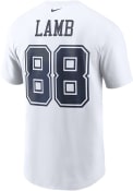 CeeDee Lamb Dallas Cowboys Nike NAME AND NUMBER T-Shirt - White