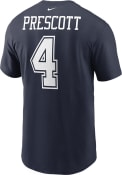 Dak Prescott Dallas Cowboys Nike NAME AND NUMBER T-Shirt - Navy Blue