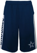 Dallas Cowboys Youth Down The Field Shorts - Navy Blue