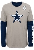 Dallas Cowboys Boys Goal Line Stated T-Shirt - Navy Blue