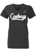 Dallas Cowboys Womens Lemma T-Shirt - Charcoal