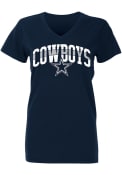 Dallas Cowboys Womens Celadine T-Shirt - Navy Blue