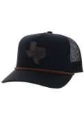 Dallas Cowboys Hooey State Patch Rope Trucker Adjustable Hat - Black