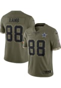 CeeDee Lamb Dallas Cowboys Nike SALUTE TO SERVICE Football Jersey - Olive