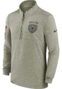 Dallas Cowboys Nike SALUTE TO SERVICE 1/4 Zip Pullover - Olive