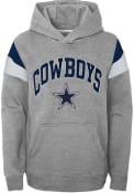 Dallas Cowboys Youth Throwback Hooded Sweatshirt - Grey