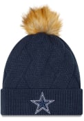 Dallas Cowboys Womens New Era Snowy Cuff Knit - Navy Blue