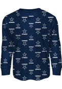 Dallas Cowboys Youth All Over Logo Set Sleep Pants - Navy Blue