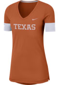 Texas Longhorns Womens Nike Fan V T-Shirt - Burnt Orange