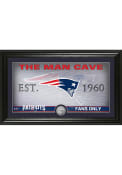 New England Patriots Man Cave Silver Coin 12x20 Picture Frame