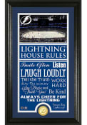 Tampa Bay Lightning 12x20 House Rules Plaque