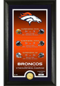 Denver Broncos Legacy Bronze Coin Photo Mint Plaque