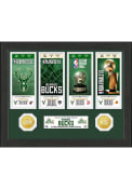 Milwaukee Bucks 2021 NBA Finals Champions Ticket Collection Plaque