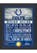 Indianapolis Colts House Rules Bronze Coin Photo Plaque