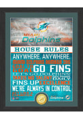 Miami Dolphins House Rules Bronze Coin Photo Plaque