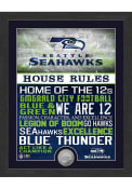 Seattle Seahawks House Rules Bronze Coin Photo Plaque