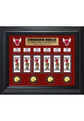 Chicago Bulls Six Time NBA Champions Deluxe Gold Coin and Banner Collection Plaque