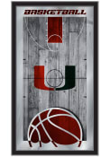 Miami Hurricanes 15x26 Basketball Wall Mirror