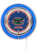Florida Gators 15 in Neon Wall Clock