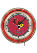 Illinois State Redbirds 19 in Neon Wall Clock