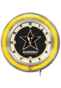 Vanderbilt Commodores 19 in Neon Wall Clock