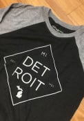 Detroit Black Diamond Triblend Raglan 3/4 Sleeve T Shirt