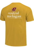 Central Michigan Chippewas Womens Comfort Colors Crew Neck T-Shirt - Gold