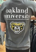 Oakland University Golden Grizzlies Womens Comfort Colors Crew Neck T-Shirt - Grey