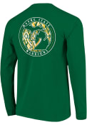 Wayne State Warriors Womens Comfort Colors Crew Neck T-Shirt - Green