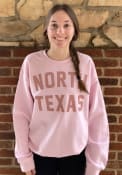 North Texas Mean Green Womens Classic Crew Sweatshirt - Pink
