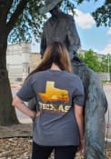 Texas State Windmill Scene T Shirt - Charcoal