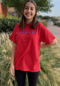 SMU Mustangs Womens Wordmark Dots T-Shirt - Red