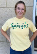 Wayne State Warriors Womens Star T-Shirt - Yellow