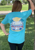 Kansas Jayhawks Womens Beach Vibes T-Shirt - Blue