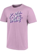 K-State Wildcats Womens Script Stack T-Shirt - Purple