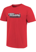 Miami RedHawks Womens Retro Stack Script T-Shirt - Red
