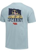 Omaha Cityscape Flag T Shirt - Blue