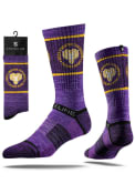 West Chester Golden Rams Strideline Heather Crew Socks - Purple