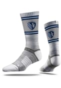 Sporting Kansas City Strideline Fade Stripe Crew Socks - Grey