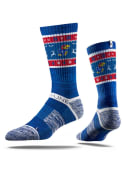 Kansas Jayhawks Strideline Ugly Sweater Crew Socks - Blue