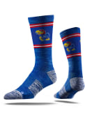 Kansas Jayhawks Strideline Vivicolor Crew Socks - Blue